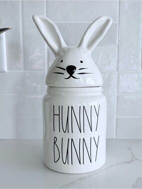 Rae Dunn White Bunny 'Hunny Bunny' Ceramic Canister